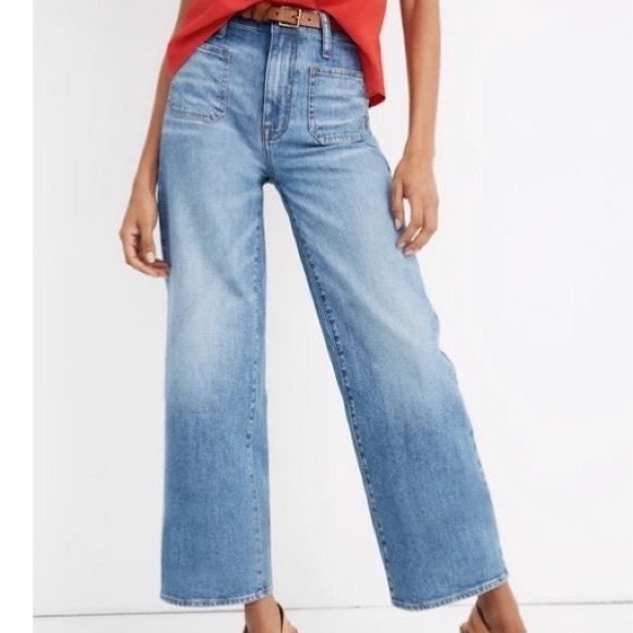 Madewell Denim - Madewell Wide Leg Crop Jeans Sz34